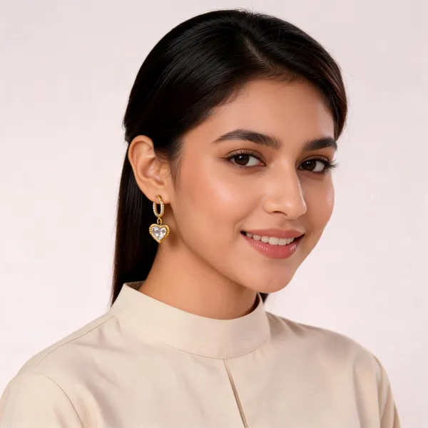 Gold_Tone_Heart_Drop_Earrings_For_Women