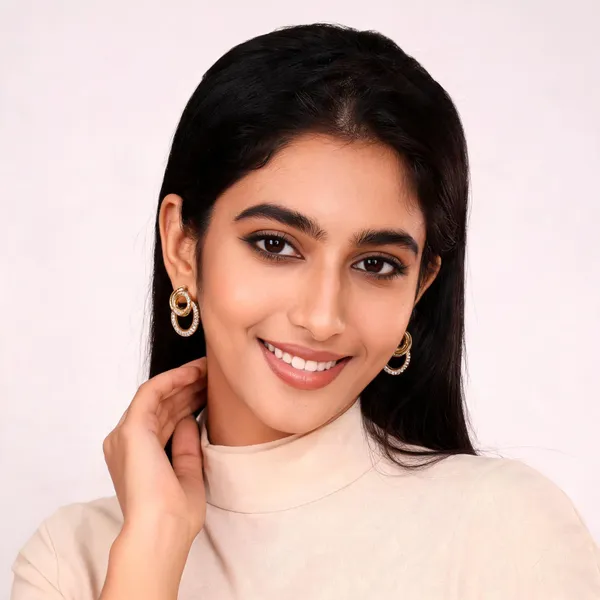 Gold_Tone_Stone_Hoop_Earrings_For_Women