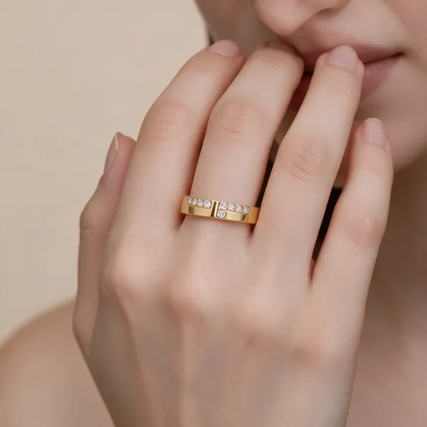 Gold_Tone_Multi_Band_Ring_For_Women