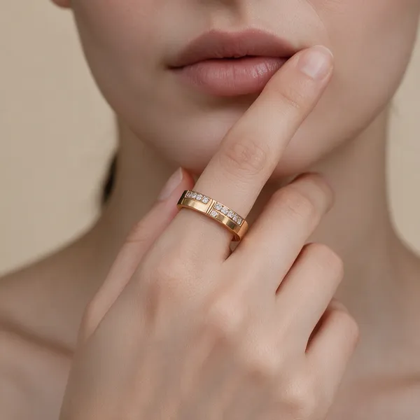 Gold_Tone_Stone_Detail_Ring_For_Women