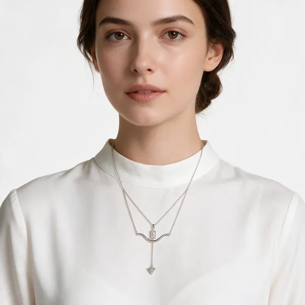 Silver_Tone_Layered_Pendant_925_Silver_Necklace_For_Women
