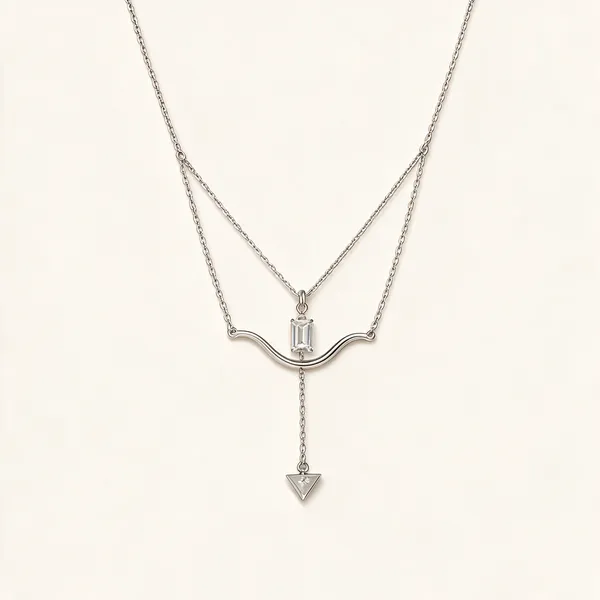 Silver_Tone_Layered_Pendant_925_Silver_Necklace_For_Women