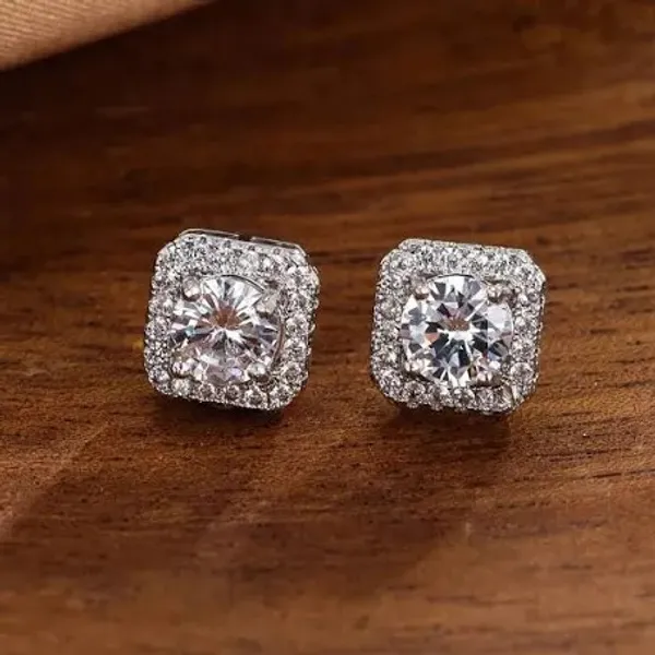 Silver_Tone_Crystal_Square_Stud_Earrings_for_Women