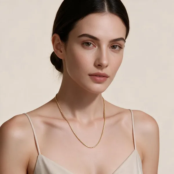 Gold_Tone_Delicate_Chain_Necklace_For_Women