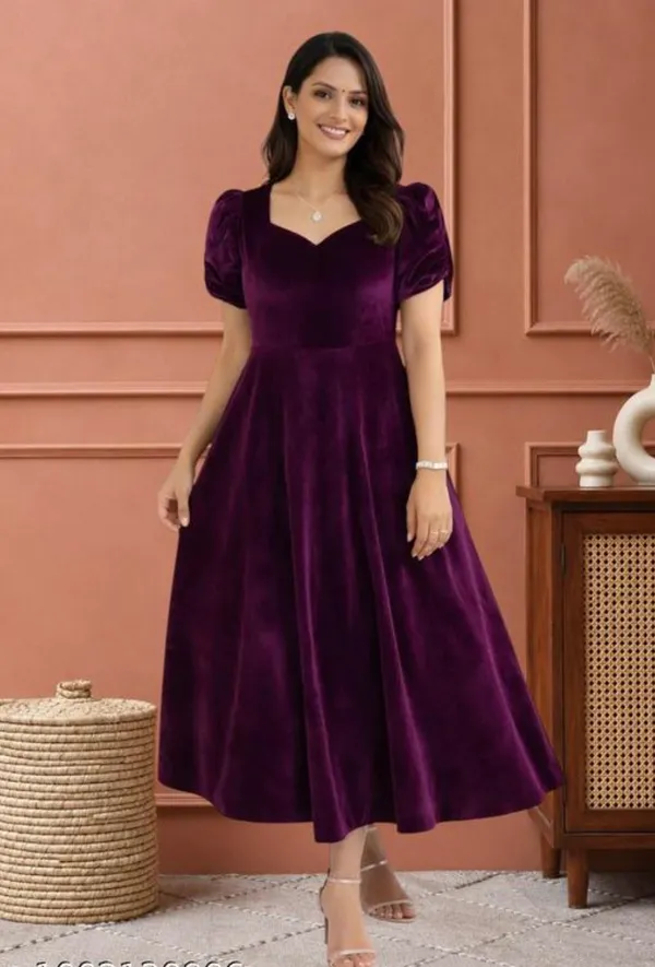 Purple_Velvet_Fit_And_Flare_Dress_For_Women