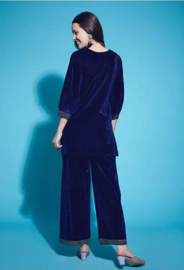 Blue_Women_Beautiful_Velvet_Kurta_With_Bottomwear_For_Women