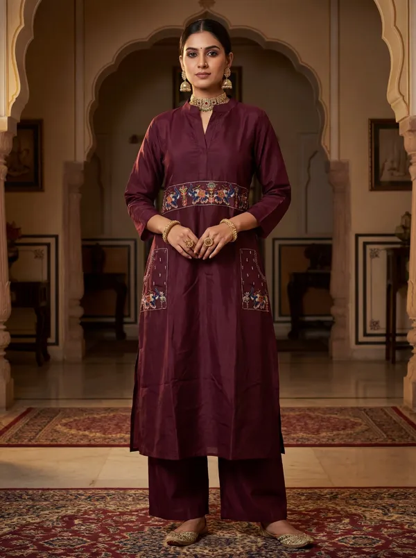 Purple_Viscose_Rayon_Embroidered_Straight_Kurta_Set_For_Women