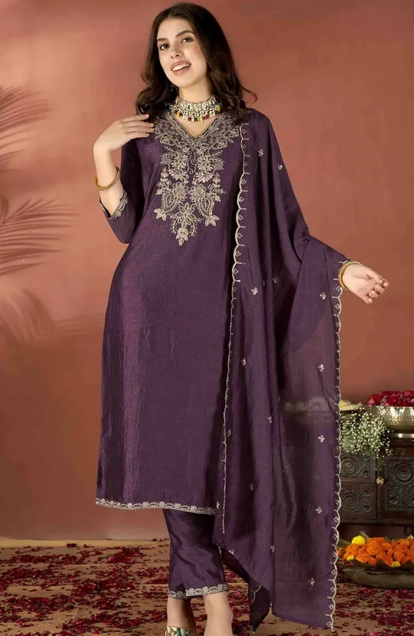 Purple_Vichitra_Silk_Embroidered_Straight_Salwar_Suit_Set_For_Women