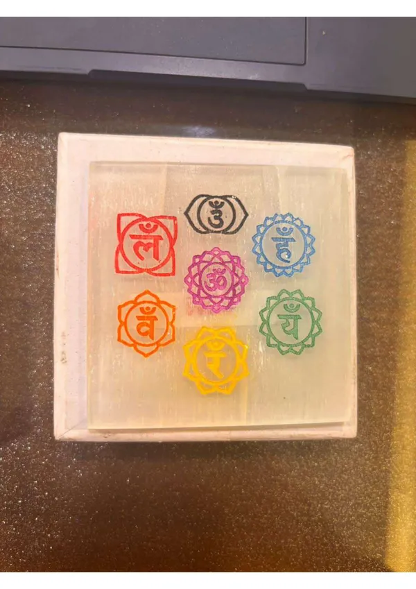 7_Chakra_Selenite_Plate