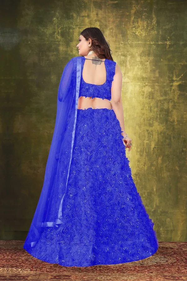 Aatvi_Embellished_Semi_Stitched_Lehenga_Choli_Blue