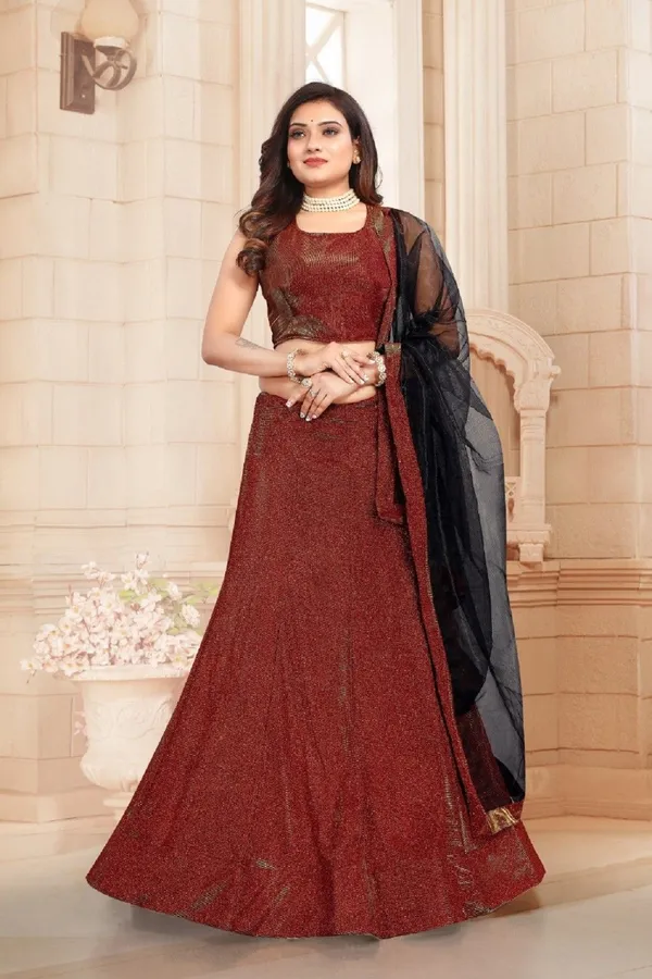 Aatvi_Embellished_Semi_Stitched_Lehenga_Choli_(Red)