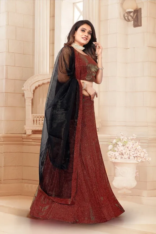 Aatvi_Embellished_Semi_Stitched_Lehenga_Choli_(Red)