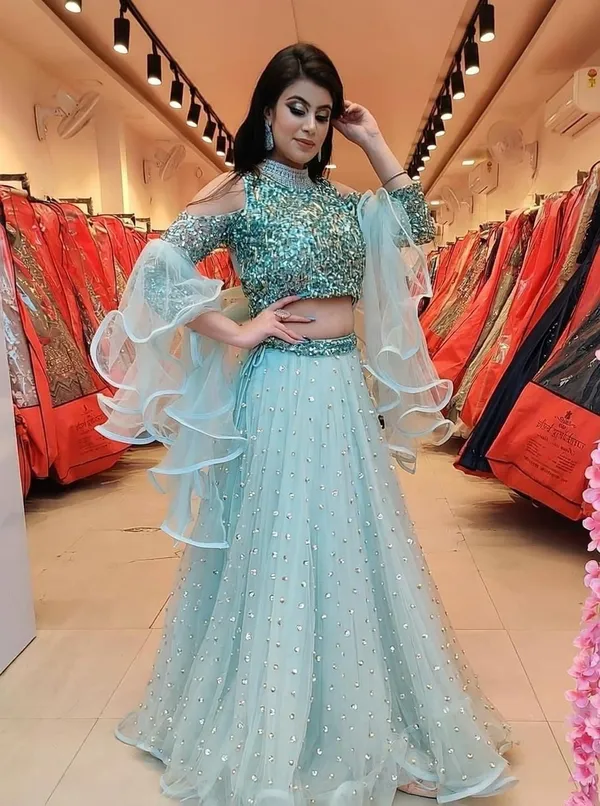 Mert_India_Embellished_Semi_Stitched_Lehenga_Choli_Light_Blue