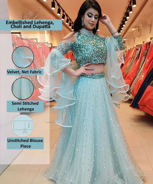Mert_India_Embellished_Semi_Stitched_Lehenga_Choli_Light_Blue