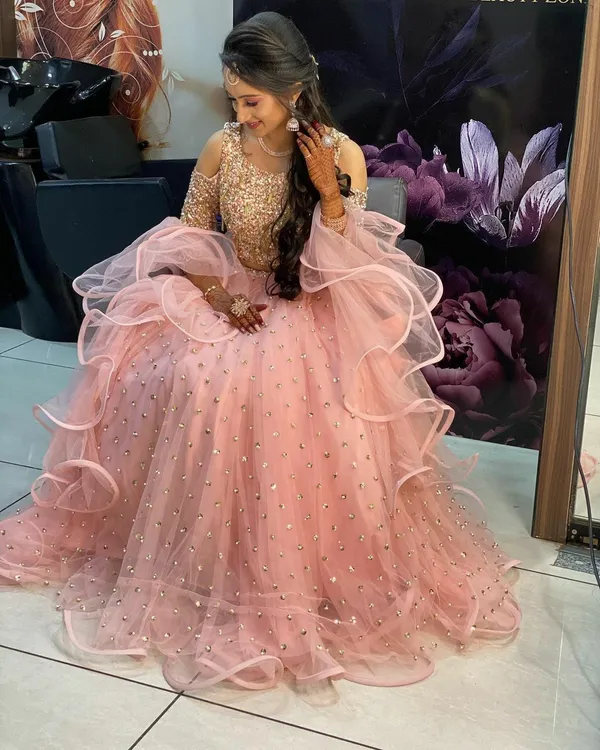 Mert_India_Embellished_Semi_Stitched_Lehenga_Choli_Orange