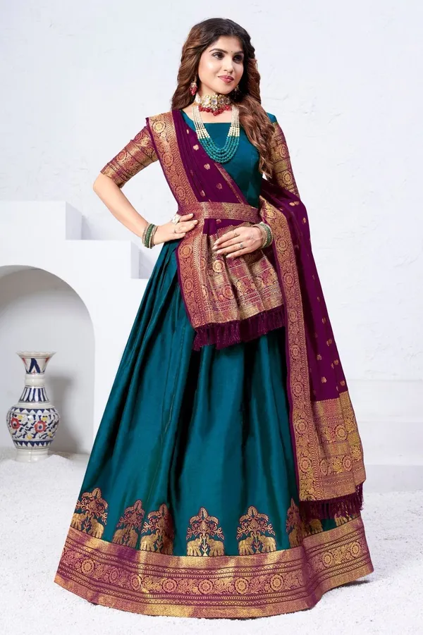 Aatvi_Embellished_Semi_Stitched_Lehenga_Choli_Light_Blue