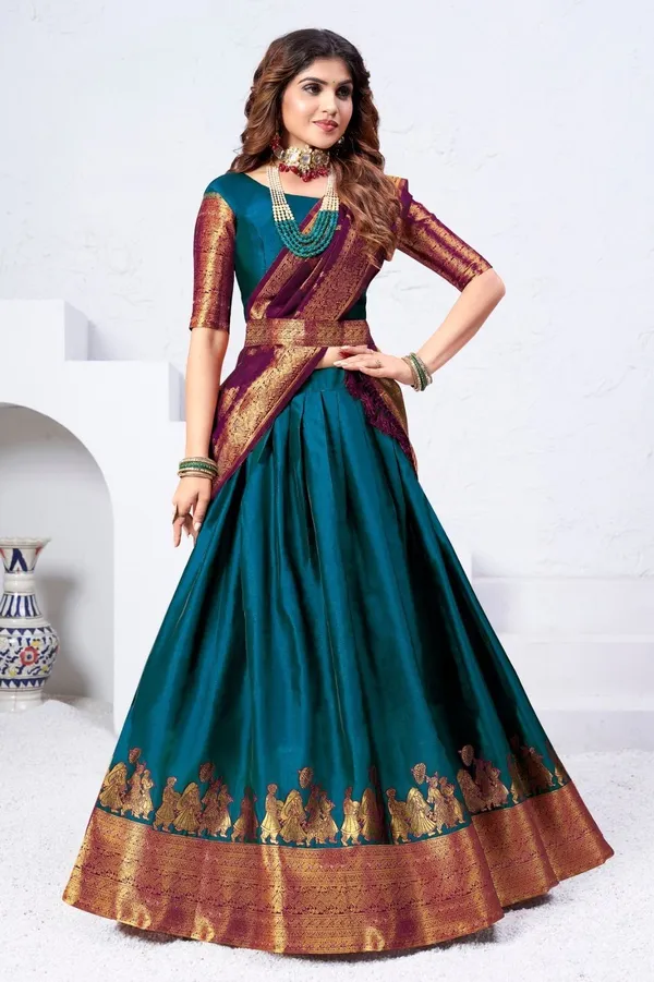 Aatvi_Embellished_Semi_Stitched_Lehenga_Choli_Light_Blue