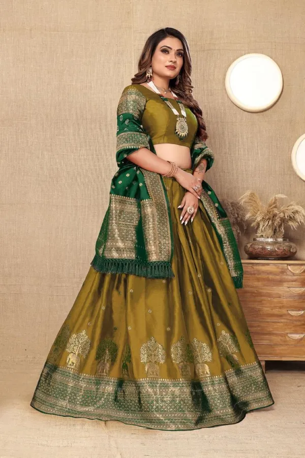 zengry_Embellished_Semi_Stitched_Lehenga_Choli_Yellow
