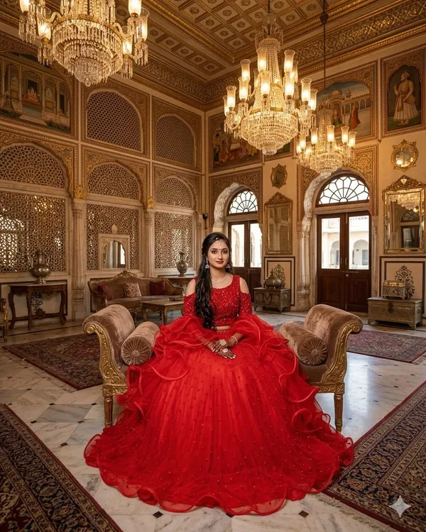 Aatvi_Embellished_Semi_Stitched_Lehenga_Choli_(Red)