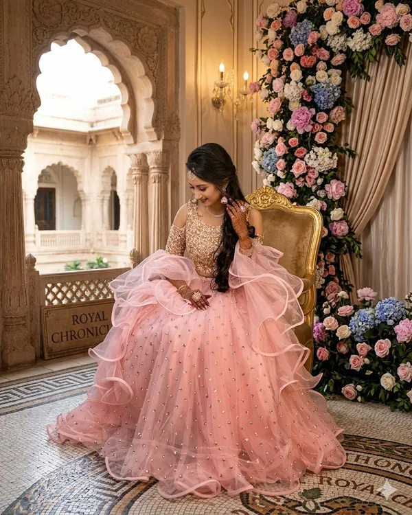 Aatvi_Embellished_Semi_Stitched_Lehenga_Choli_Pink