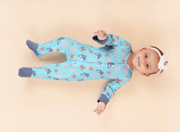 Teddytot_Sea_Life_Print_Organic_Cotton_Footed_Romper_Sleepsuit