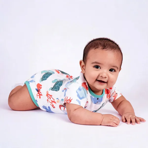 Teddytot_Interlock_Ocean_Life_Creatures_Digital_Print_Organic_Cotton_Onesie