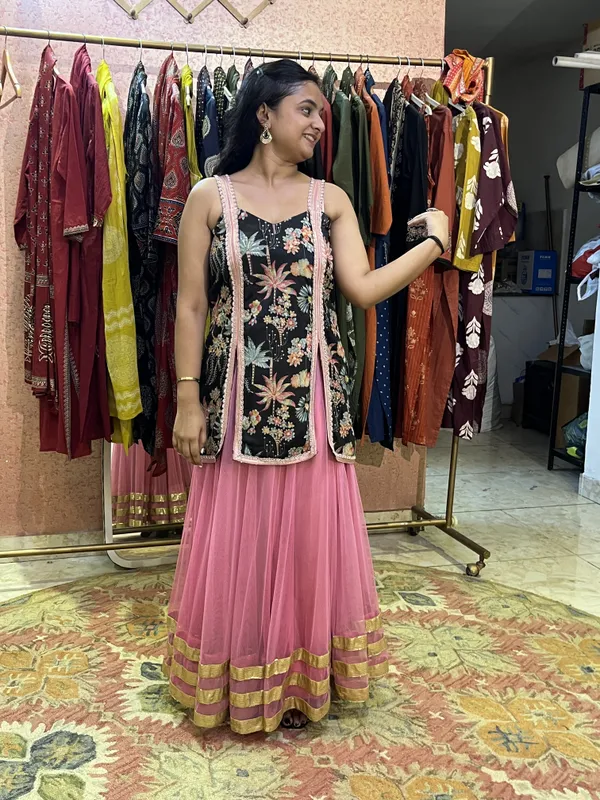 Black_Floral_Print_Anarkali_Set_For_Women