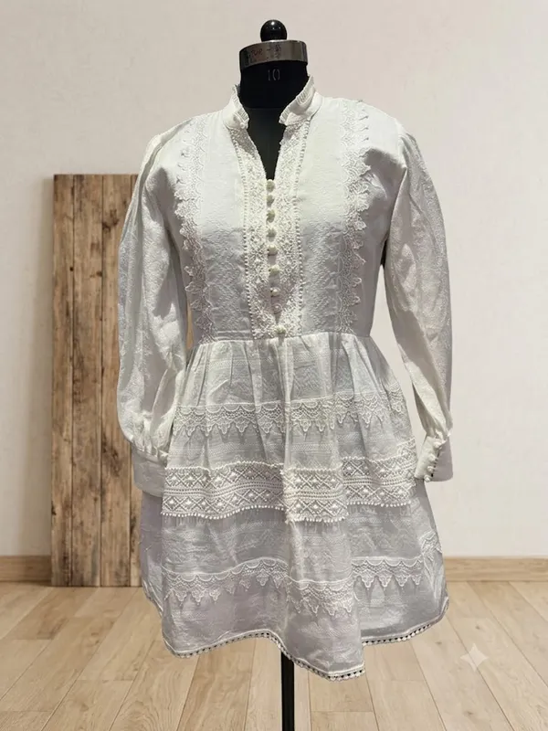 White_Lace_Fit_And_Flare_Dress_For_Women