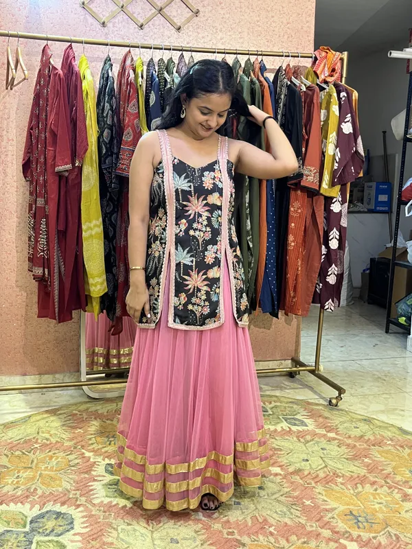Black_Floral_Print_Anarkali_Set_For_Women