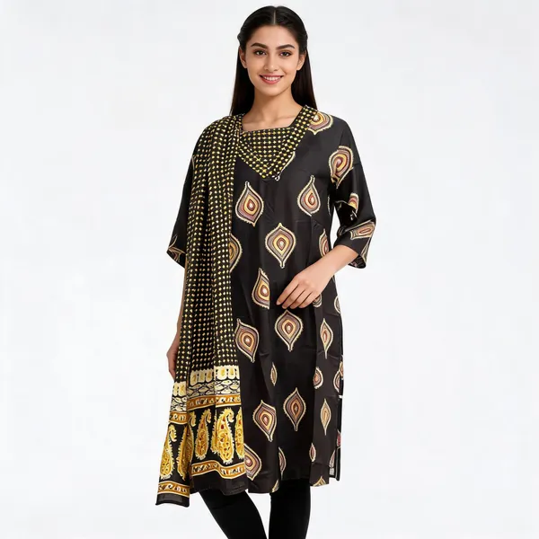 Black_Printed_Straight_Kurta_Set_For_Women