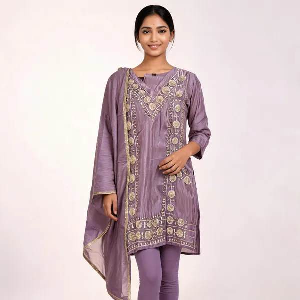 Lavender_Embroidered_Straight_Kurta_Set_For_Women