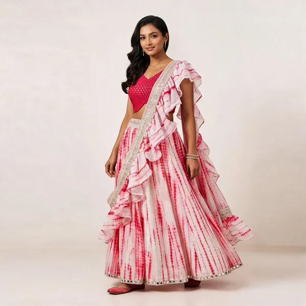 Pink_And_Red_Embellished_Lehenga_Choli_Set_For_Women