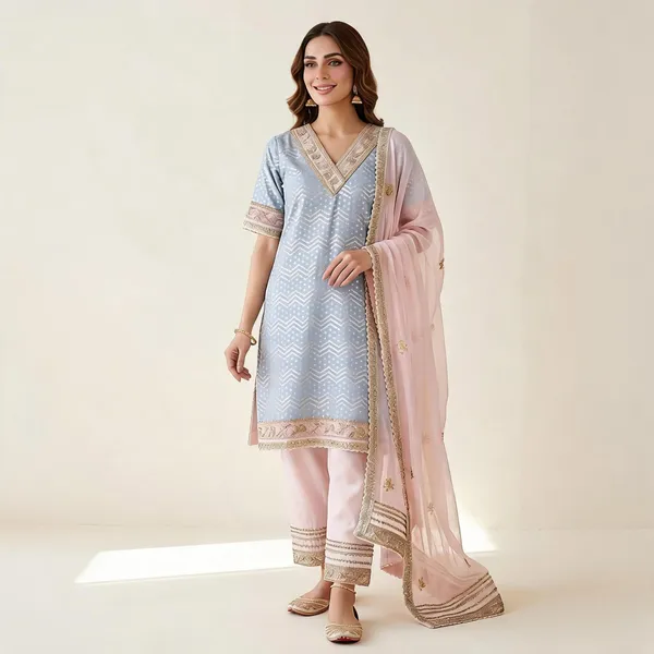 Blue_Embellished_Straight_Kurta_Set_For_Women
