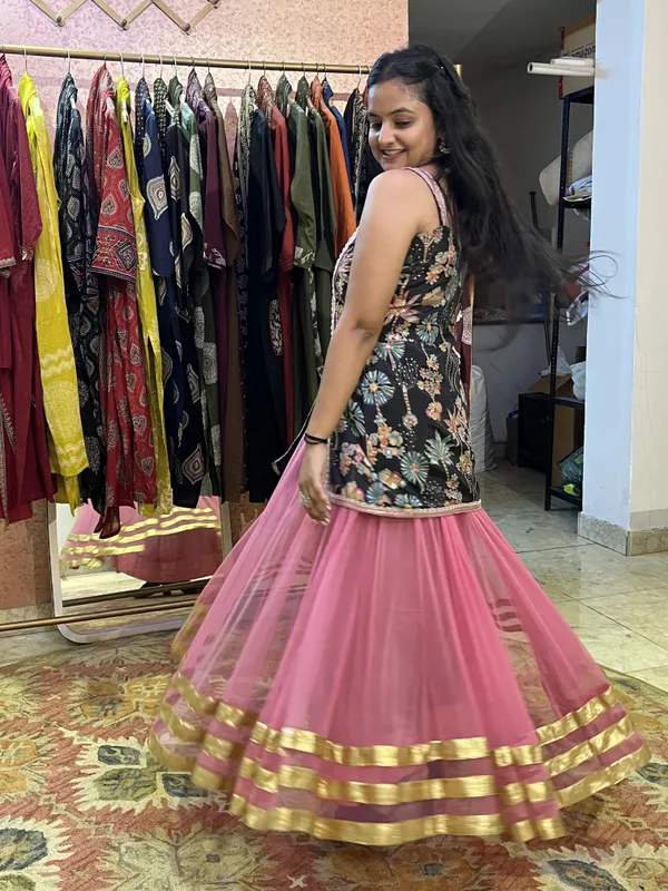 Black_Floral_Print_Anarkali_Set_For_Women