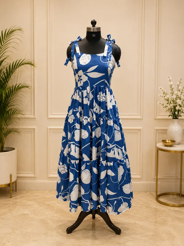 Blue_Floral_Print_Tiered_Maxi_Dress_For_Women