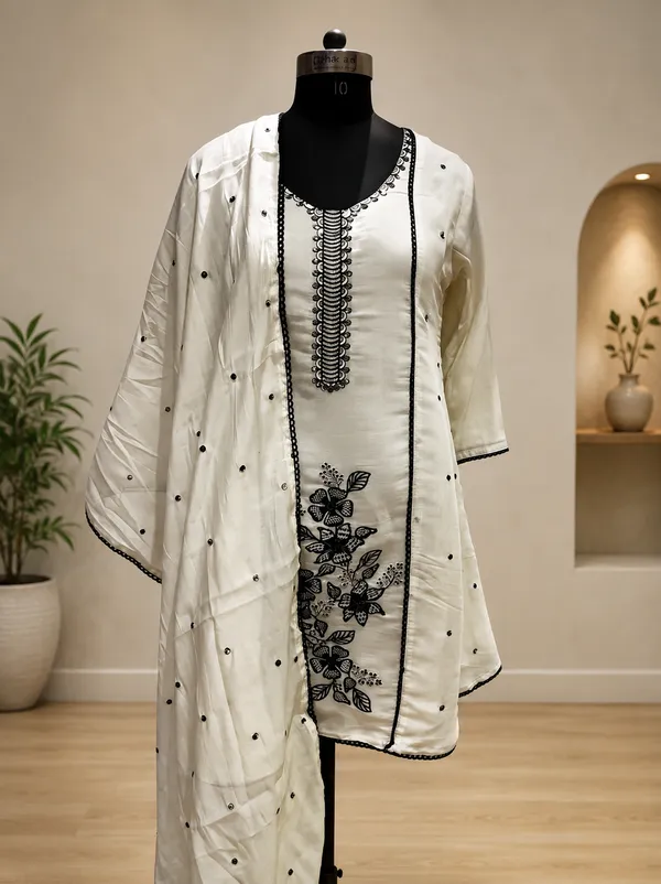 White_Embroidered_Straight_Kurta_Set_For_Women