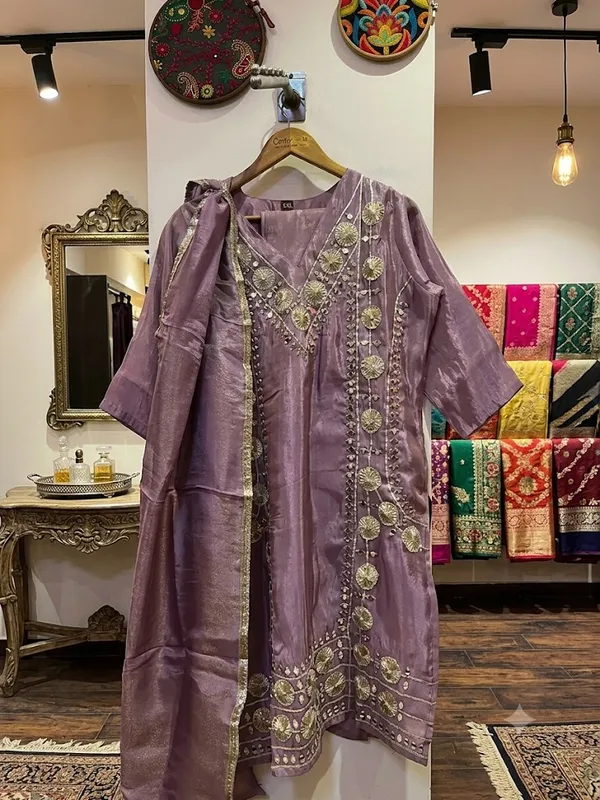 Lavender_Embroidered_Straight_Kurta_Set_For_Women