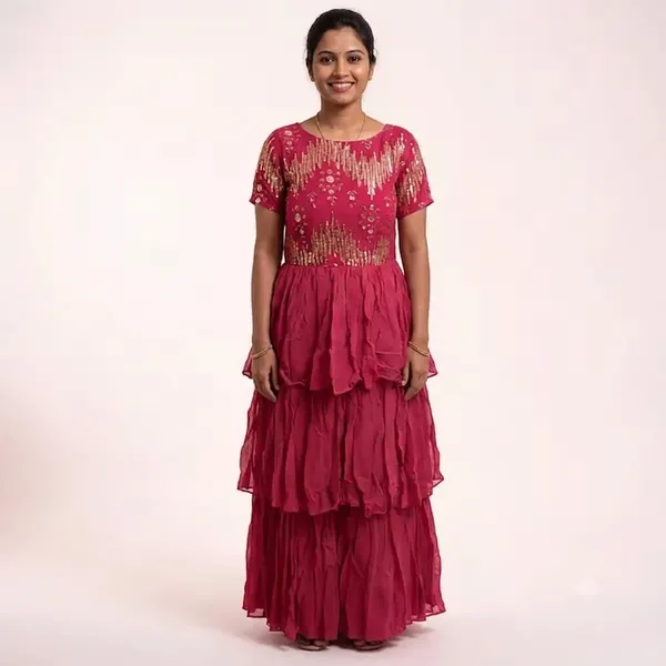 Pink_Embellished_Tiered_Maxi_Dress_For_Women