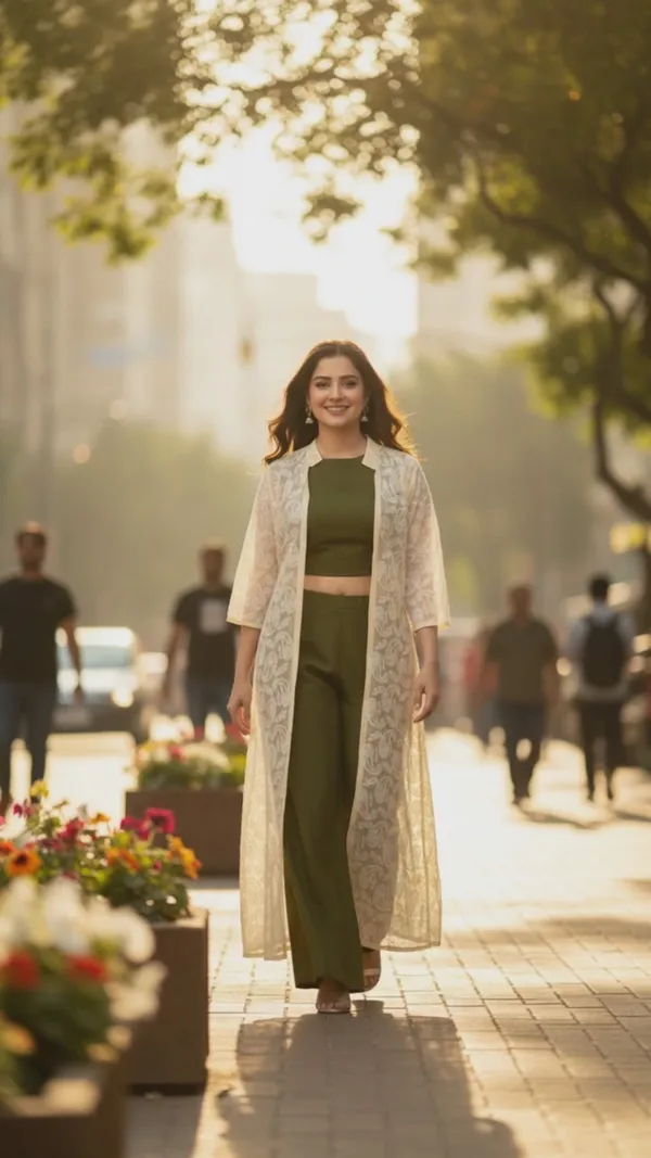 Olive_Grace_Crop_Top_Palazzo_Set_With_Chikankari_Cotton_Jacket