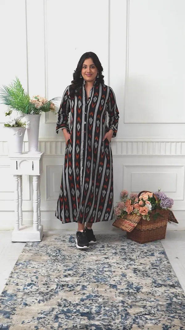 Black_Ikat_Shirt_Dress