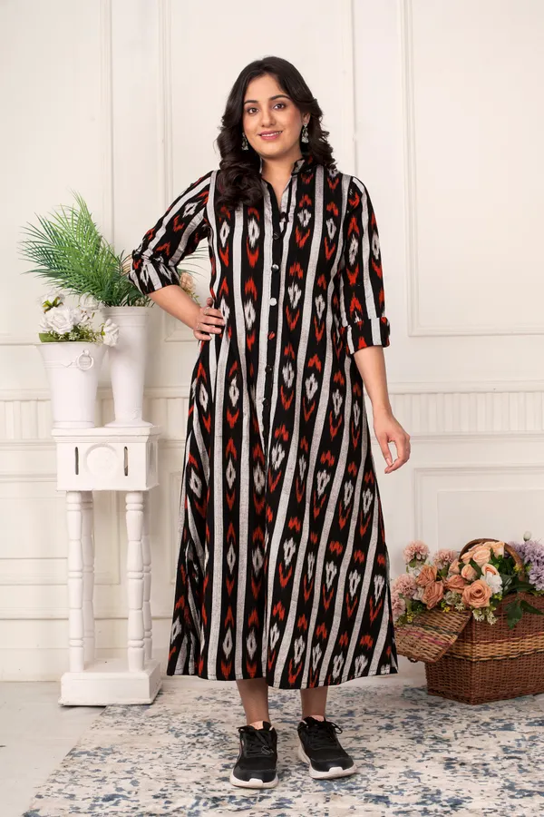 Black_Ikat_Shirt_Dress