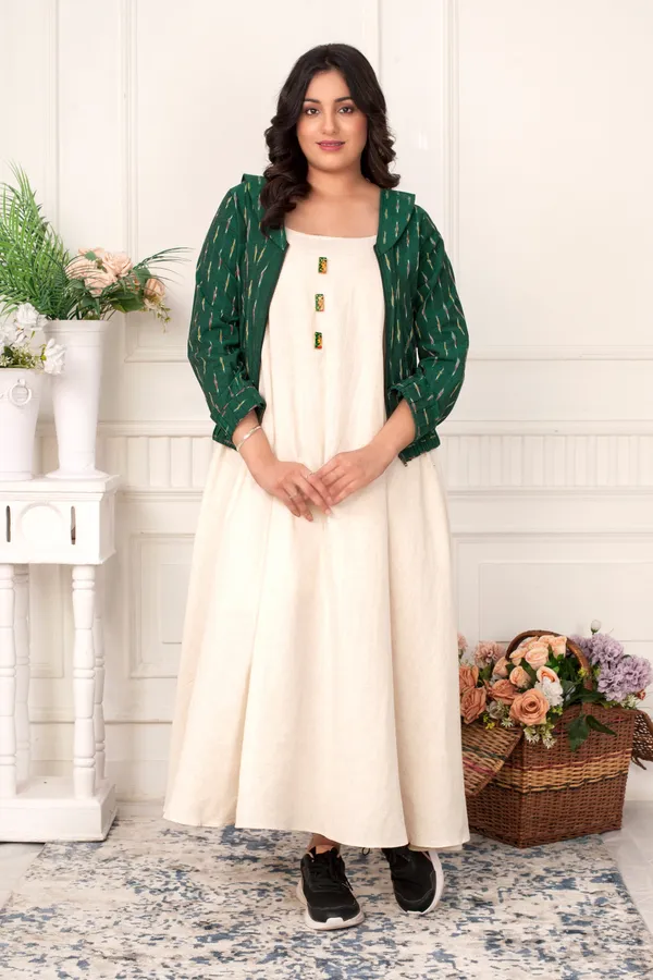 Green_Ikat_Bomber_Jacket_With_Khadi_Inner