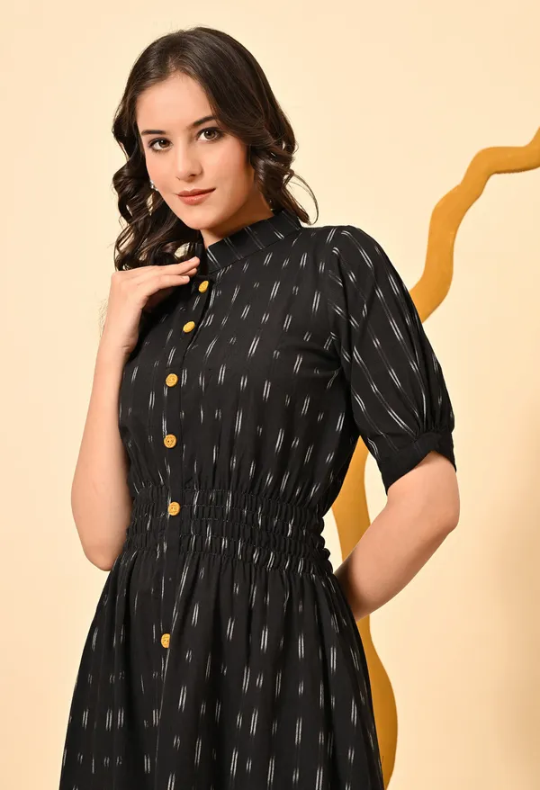 Black_Butti_Elasticated_Midi_Dress