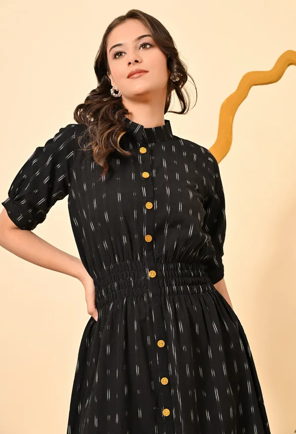 Black_Butti_Elasticated_Midi_Dress