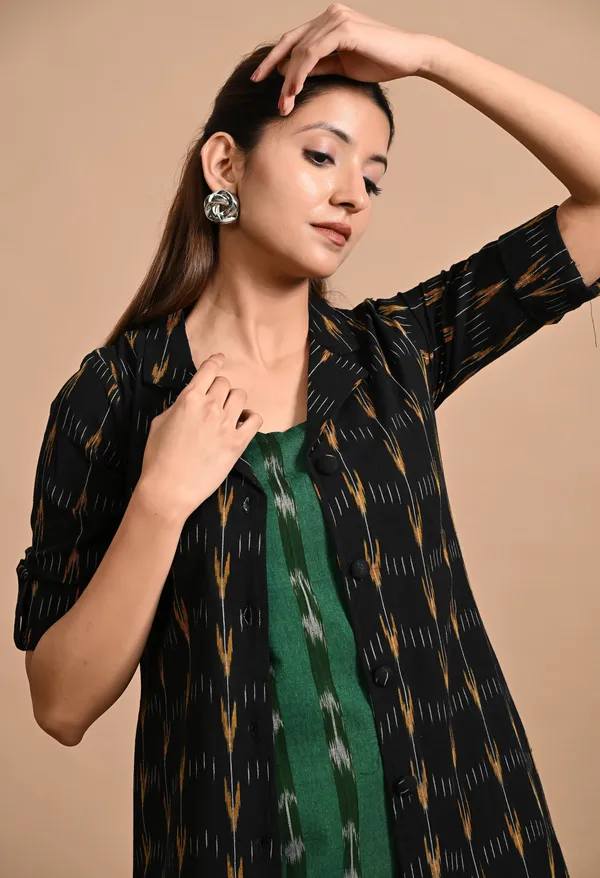 Fusion_Ikat_Jacket_Dress_With_Inner