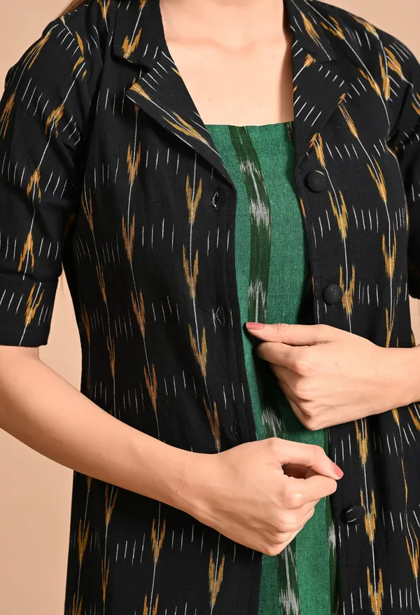 Fusion_Ikat_Jacket_Dress_With_Inner