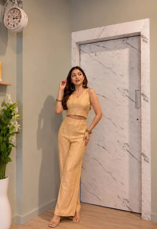 Mustard_Long_Kaftan_Set_With_Crop_Top_Palazzo
