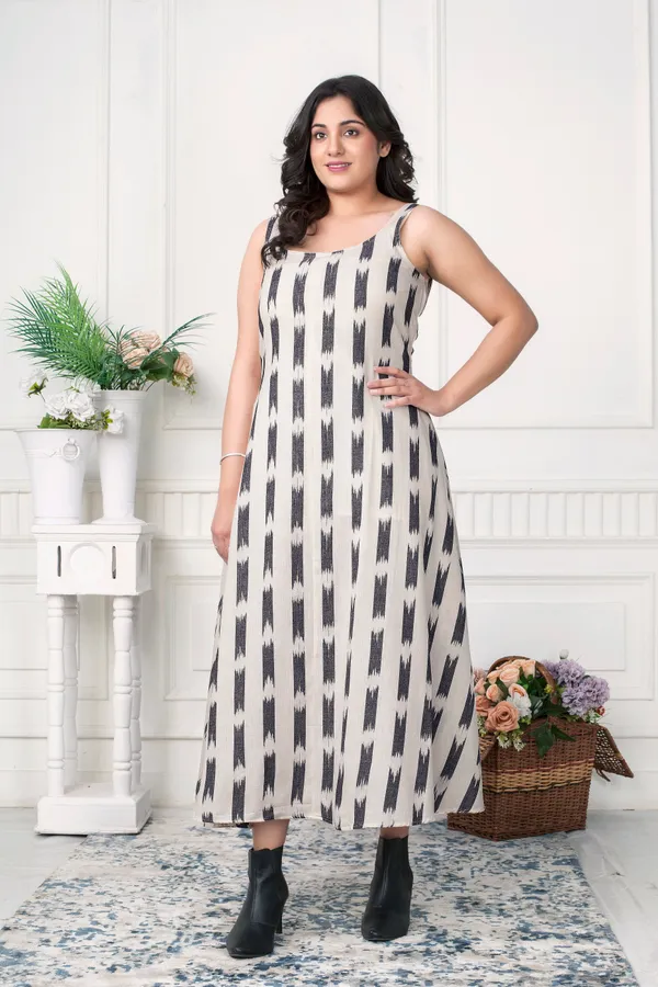 Versatile_Ikat_Handloom_Zipper_Jacket_Dress_Set