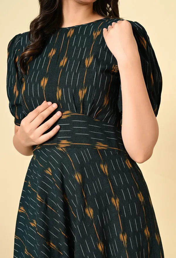 High_Waist_Belted_Ikat_Dress