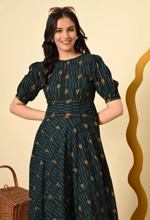 High_Waist_Belted_Ikat_Dress